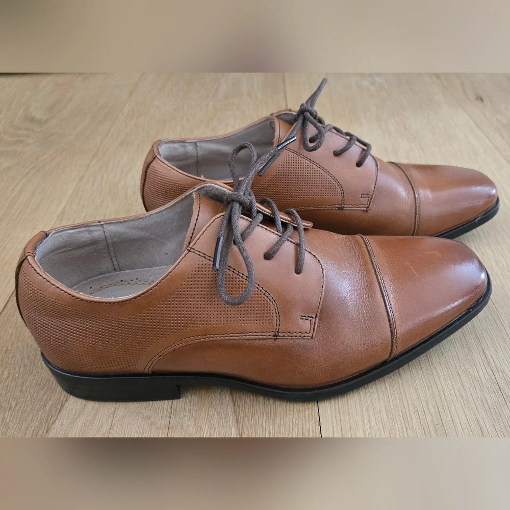 Florsheim Kids Brown Leather Dress Shoes